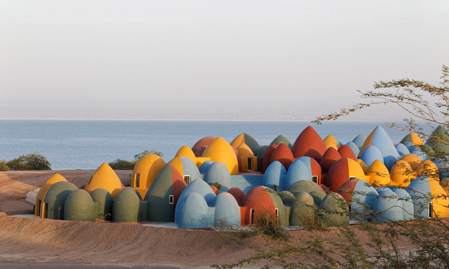 Superadobe in iran, Hormuz island, Majara Ecotourism Residence