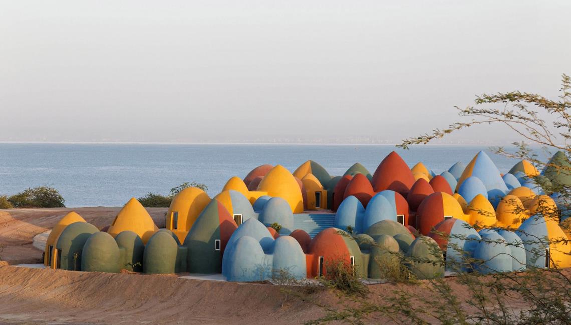 Superadobe in iran, Hormuz island, Majara Ecotourism Residence